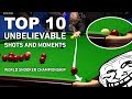 TOP 10 RARE SNOOKER SHOTS (Funny) | World Championship 2017