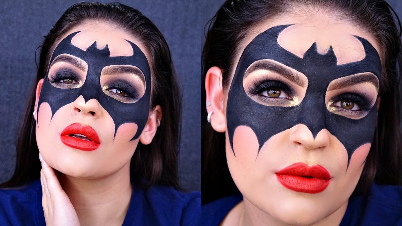 BATMAN MASK HALLOWEEN Makeup - YouTube