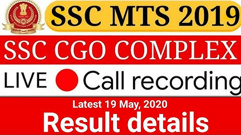 SSC MTS 2019 RESULT DATE | SSC MTS TIER 2 RESULT DATE | MTS result latest update news | Live record