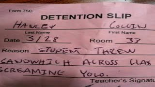 FUNNY DETENTION SLIPS