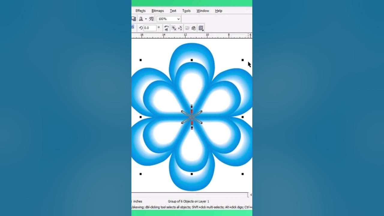 flower design Corel DRAW Mein Kaise banaen #coreldraw #ppbaba #corel # ...