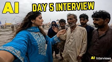 AI Interview in Bazar — Google Veo 3 Made Vlog Day 5 Surviving Tsunami