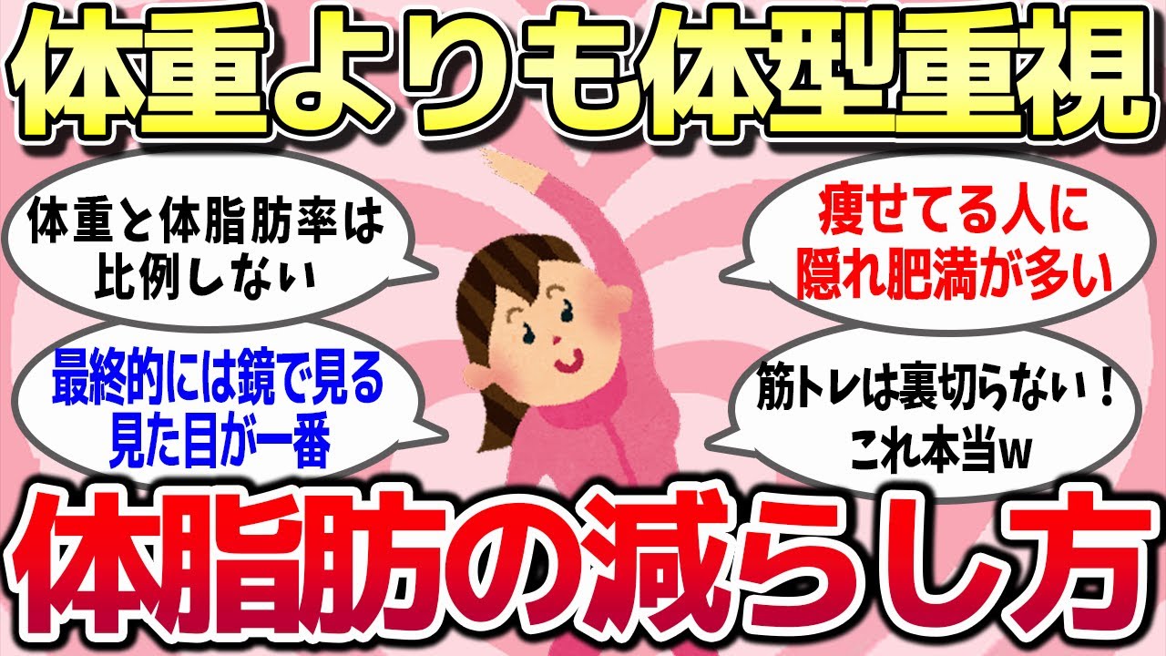 【有益スレ】体重より体型が大事！！みんなの体脂肪と減らし方を教えてww【ガルちゃん】