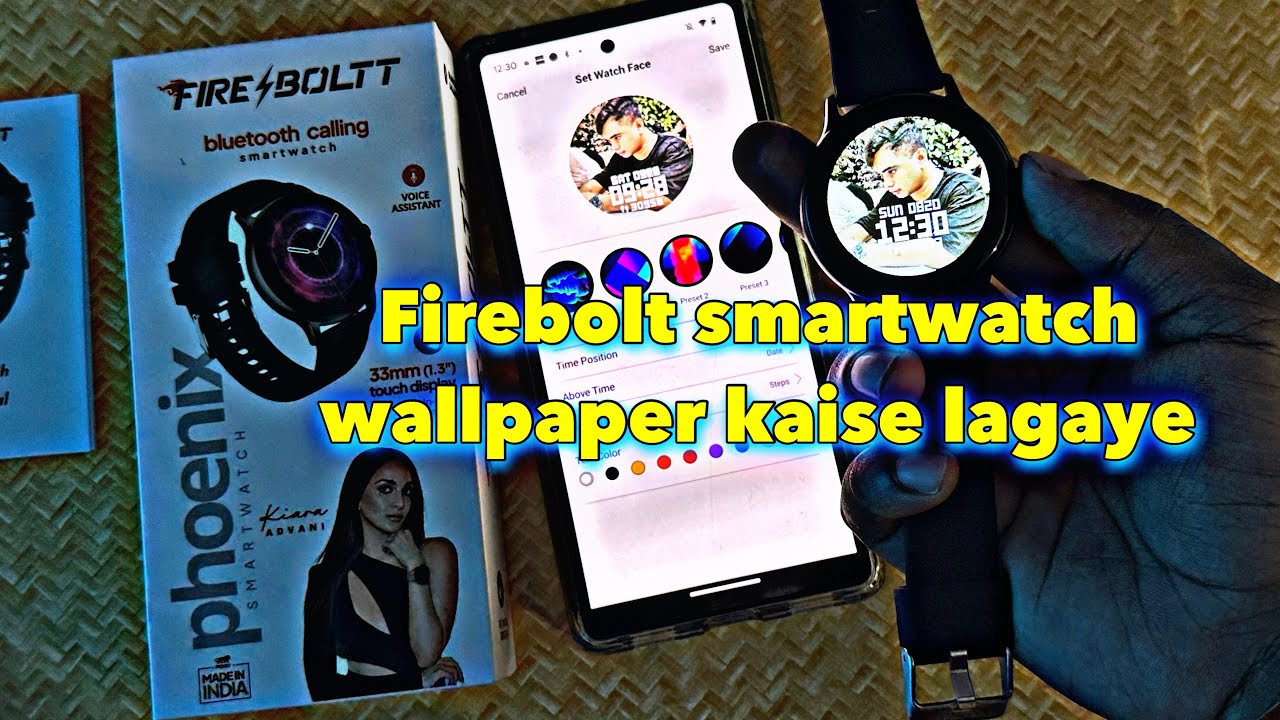 how to set wallpaper in fireboltt smartwatch add custom wallpaper