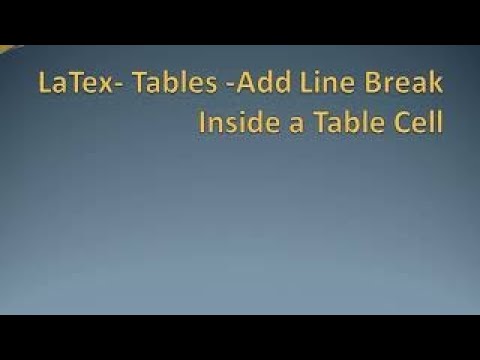 Latex Line Break