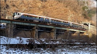 冬の高山線 JR東海HC85 特急ひだ 8両編成(4+2+2)