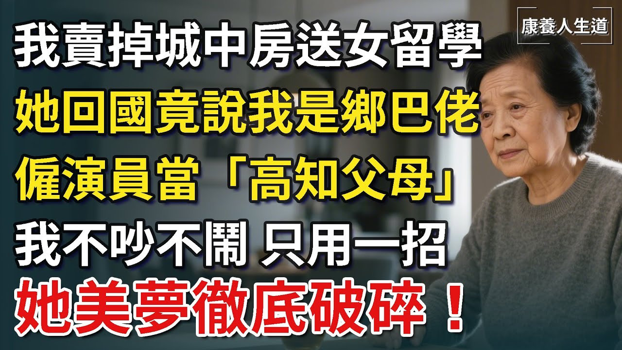 我賣掉城中房送女留學，她回國竟嫌我是鄉巴佬，僱演員當「高知父母」！我不吵不鬧，一招讓她美夢破碎！【康養人生道】 #康養人生道 #上了年紀該明白的事 #養老 #聰明老人 #長壽秘密 #延壽 #晚年幸福