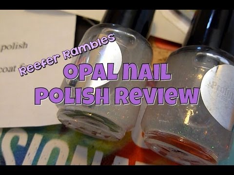 crushed opal polish nail