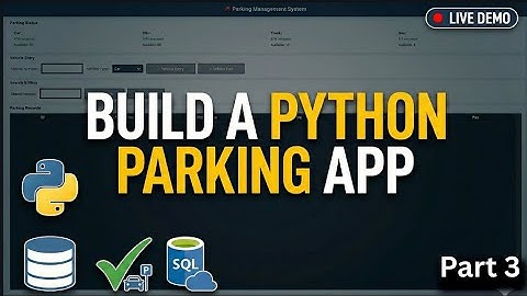 Build a Parking Management System in Python | Tkinter + SQL Full Project (Beginner to Advanced)