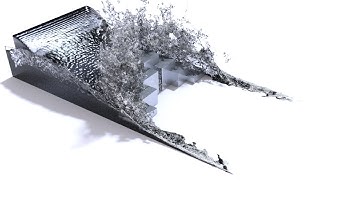 PIC/FLIP Fluid Simulation - Splash with Foam