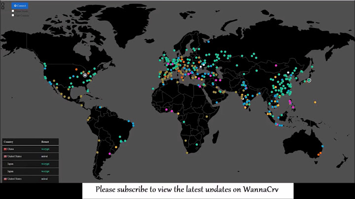 Top các quốc gia nhiễm wannacrypt hàng đầu năm 2024