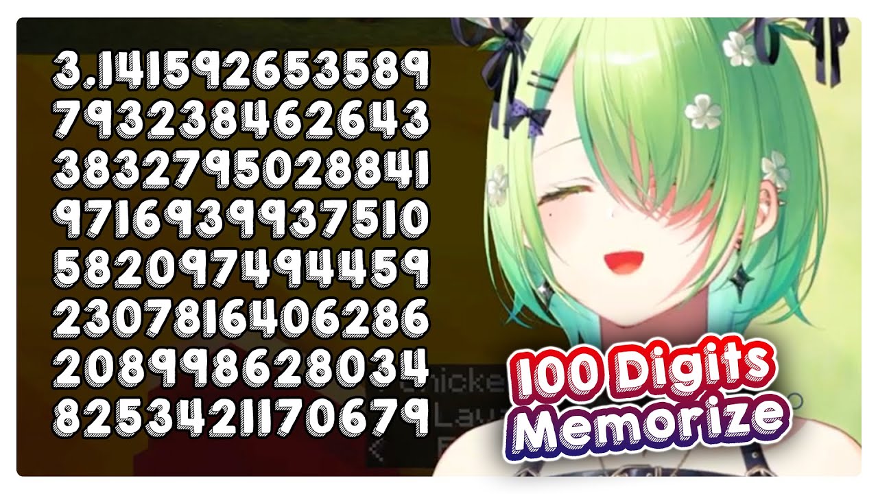 Just Fauna Trying to Memorize 100 Digits of Pi for No Reason