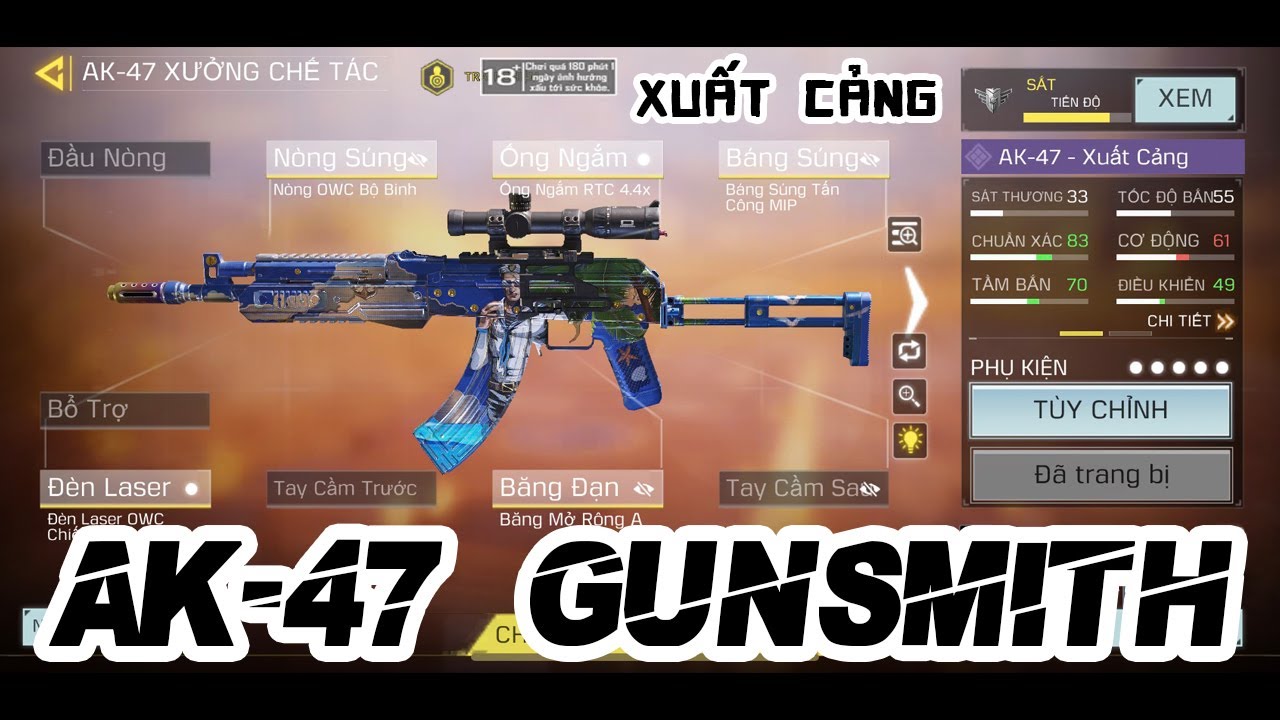 COD Mobile VN | AK47 GUNSMITH Sniper with free skin | Giải pháp nếu thấy M4 và ICR yếu | HuyNHA