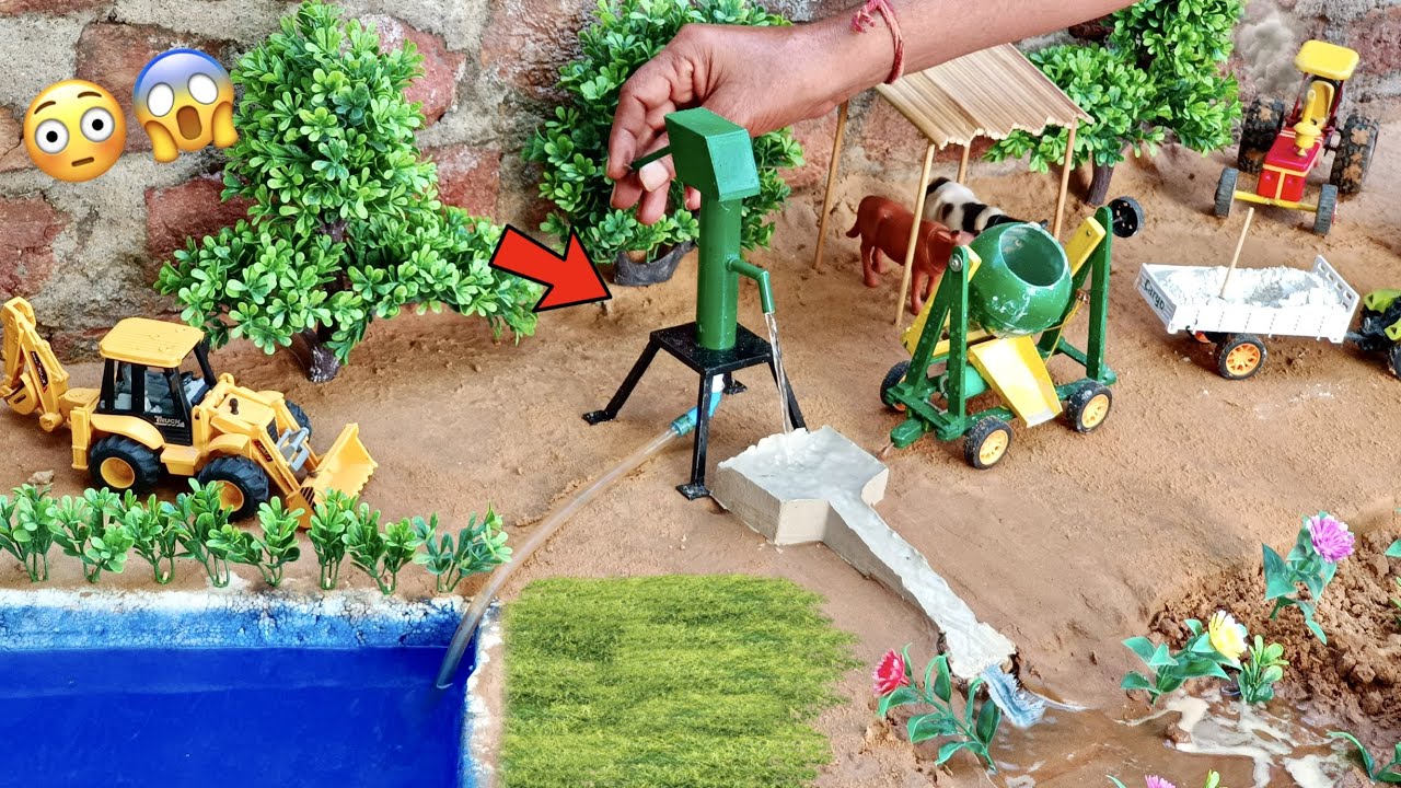 DIY how to make cow shed | house of animals | horse house – cow shed | mini hand pump |woodwork P-16