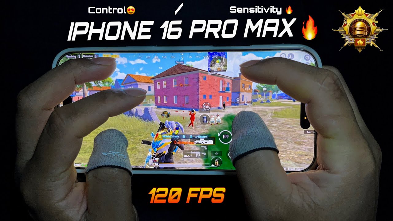 IPhone 16 Pro Max HANDCAM 🔥/5 Finger + Full Gyro ERANGLE GAMEPLAY 😍/ Pubg Gaming TEST