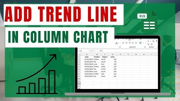 How to Add a Trend line to a Column Chart #excel #exceltips  #exceltutorial