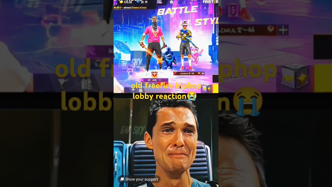 old freefire hiphop bundle lobby reaction 🥵😭 