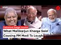 Mallikarjun kharges comment caused pm modi  jagdeep dhankhar to laugh  parliament session