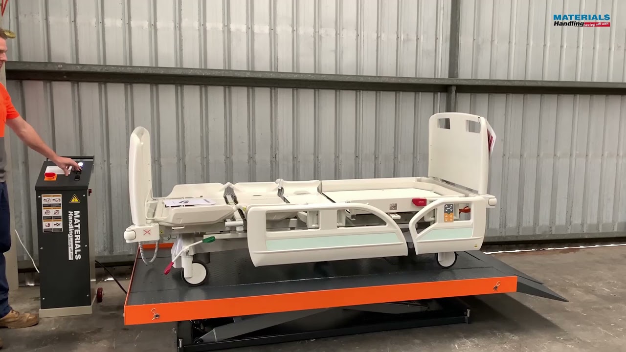 Hospital Bed Maintenance Lift Demonstration (Materials Handling Pty Ltd