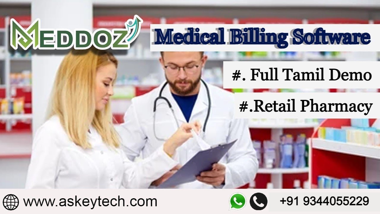 Medical Billing Software -MEDDOZ | Full Tamil Demo | Retail Pharmacy | +91-6379561611 / 044-48506633
