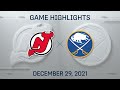 NHL Highlights | Devils vs. Sabres - Dec. 29, 2021