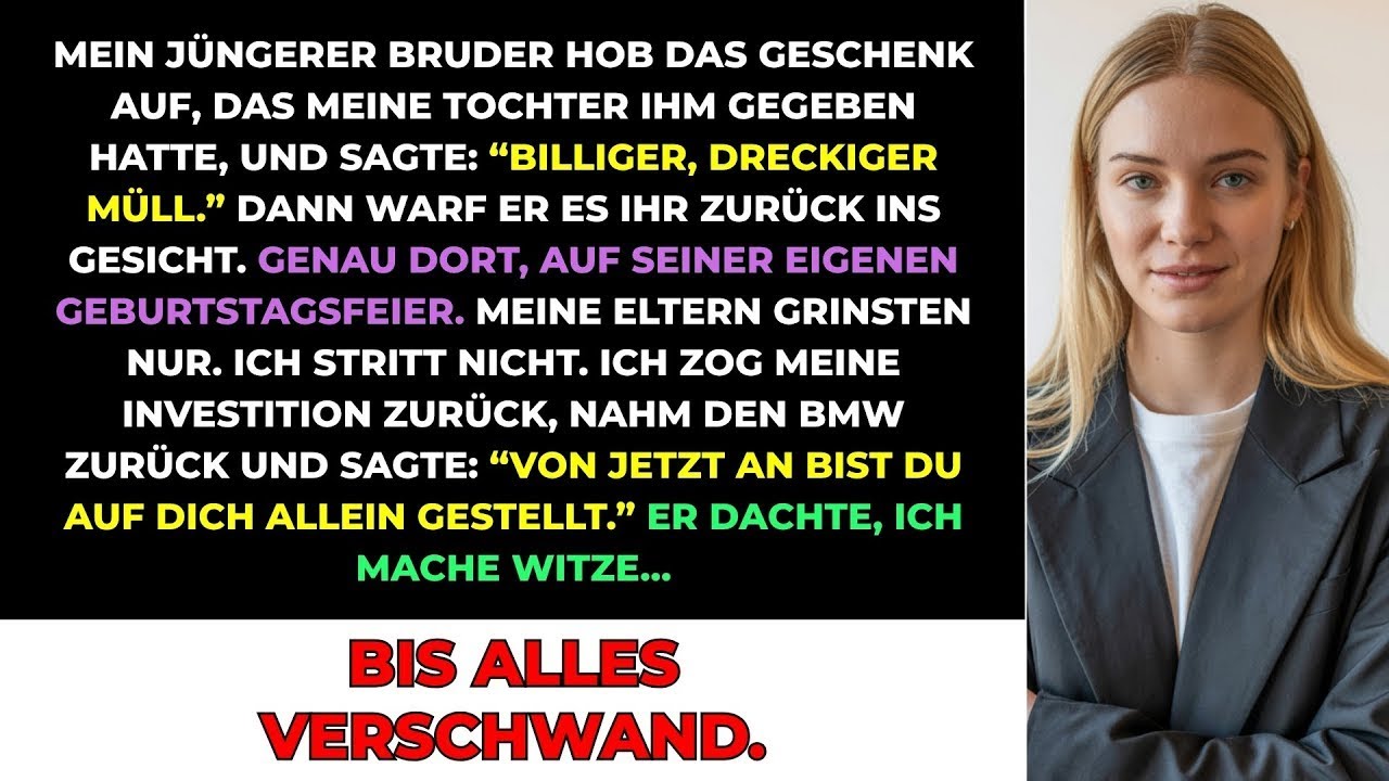„Handgemachter Ramsch, wertlos!“ – Das sagte mein Bruder auf seiner eigenen Geburtstagsfeier und schleuderte meiner Tochter die Kiste, die sie vier Monate lang für ihn geschnitzt hatte, direkt ins...