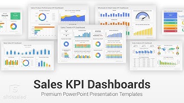 Sales KPI Dashboards PowerPoint Templates Designs | SlideSalad