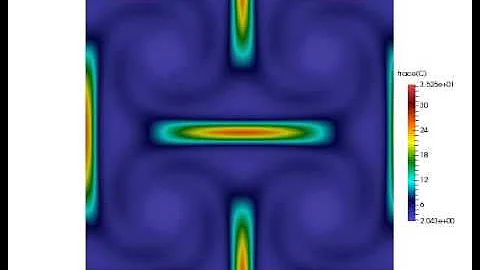 Lattice Boltzmann simulation of a viscoelastic fluid