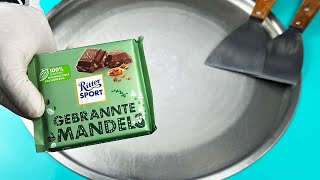 Vegan Ritter Sport chocolate roasted almonds Ice Cream Rolls | ASMR