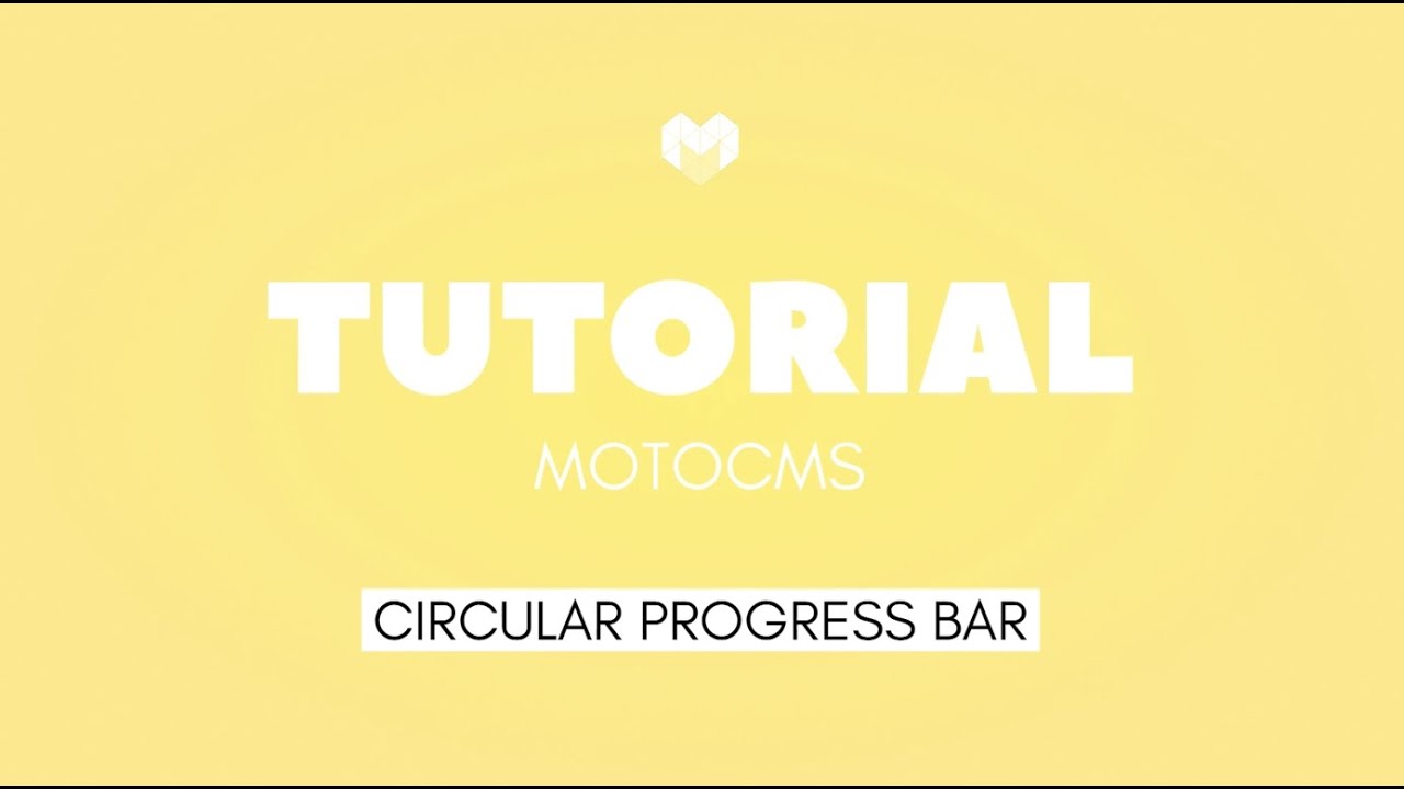 Tutorial | MOTOCMS | Circular progress bar - YouTube