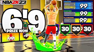 I WON THE NEW 1v1 COURT EVENT w/ MY 6&#39;9 DEMIGOD POINT GUARD IN NBA 2K23 - BEST BUILD 2K23