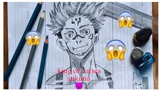 king of curses🔥 jujutsu kaisen best anime sukuna sketch video💥💥