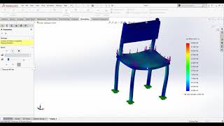 Solid works Simulation Tutorial - Chair Simulation screenshot 1