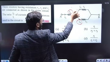 three resistors having resistance r1 , r2 and r3 are connected as shown in the given circuit .......