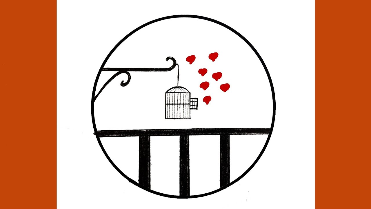 Circle Drawing | Easy Circle Drawing | Circle Drawing Easy Bird | Bird Release From Case Drawing