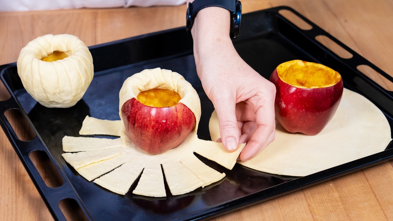 Десерт за 7 минут! Просто слоеное тесто и яблоки