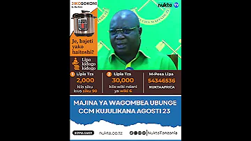 MAJINA YA WAGOMBEA UBUNGE CCM KUJULIKANA AGOSTI 23 
