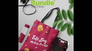 Download Tote Bag Mockup Bundle In Product Mockups On Yellow Images Creative Store