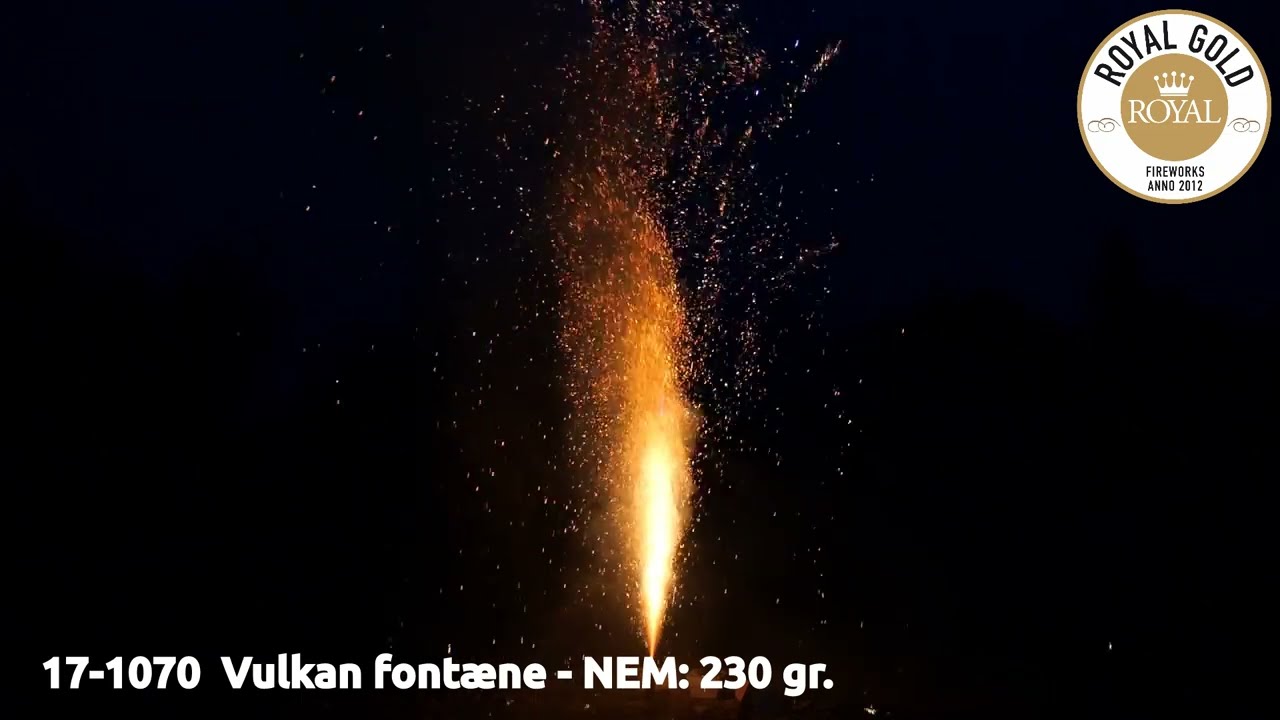 Vulkan fontæne fra Royal Fireworks