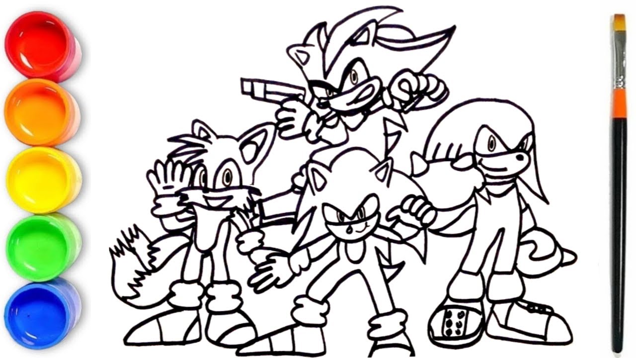 How to Draw SONIC, KNUCKLES, TAILS, Shadow the Hedgehog | Sonic The ...