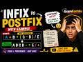 infix to postfix example