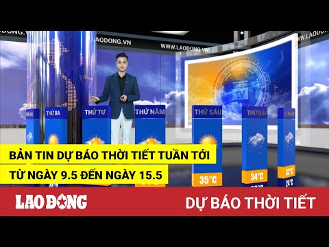 Video Bản tin dự báo thời tiết tuần tới từ ngày 9.5 đến ngày... - youtube
