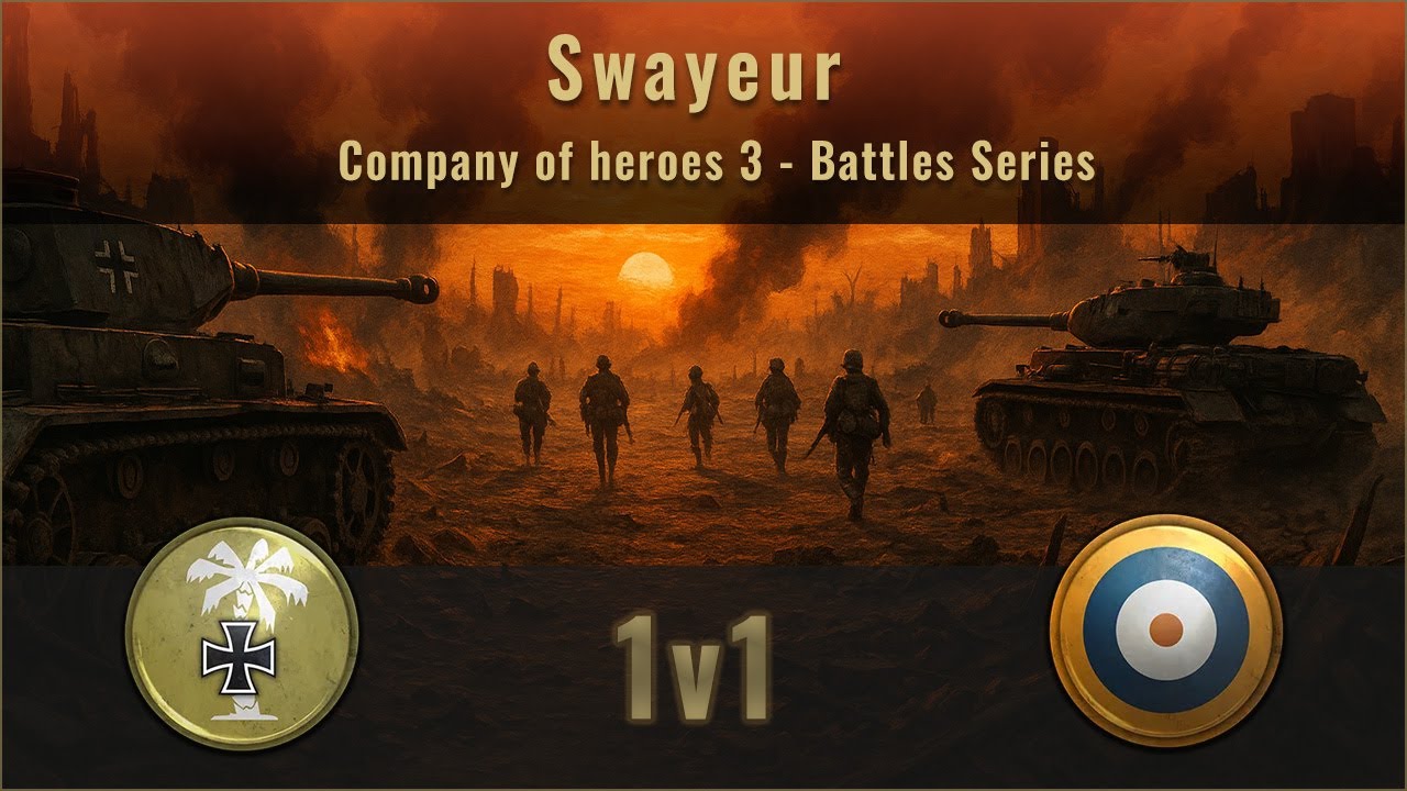 Swayeur // COH3: 1v1 - DAK vs UK | Faymonville | BG Infantry (Guastatori) 