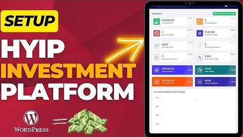 How to make your own Hyip investment website 