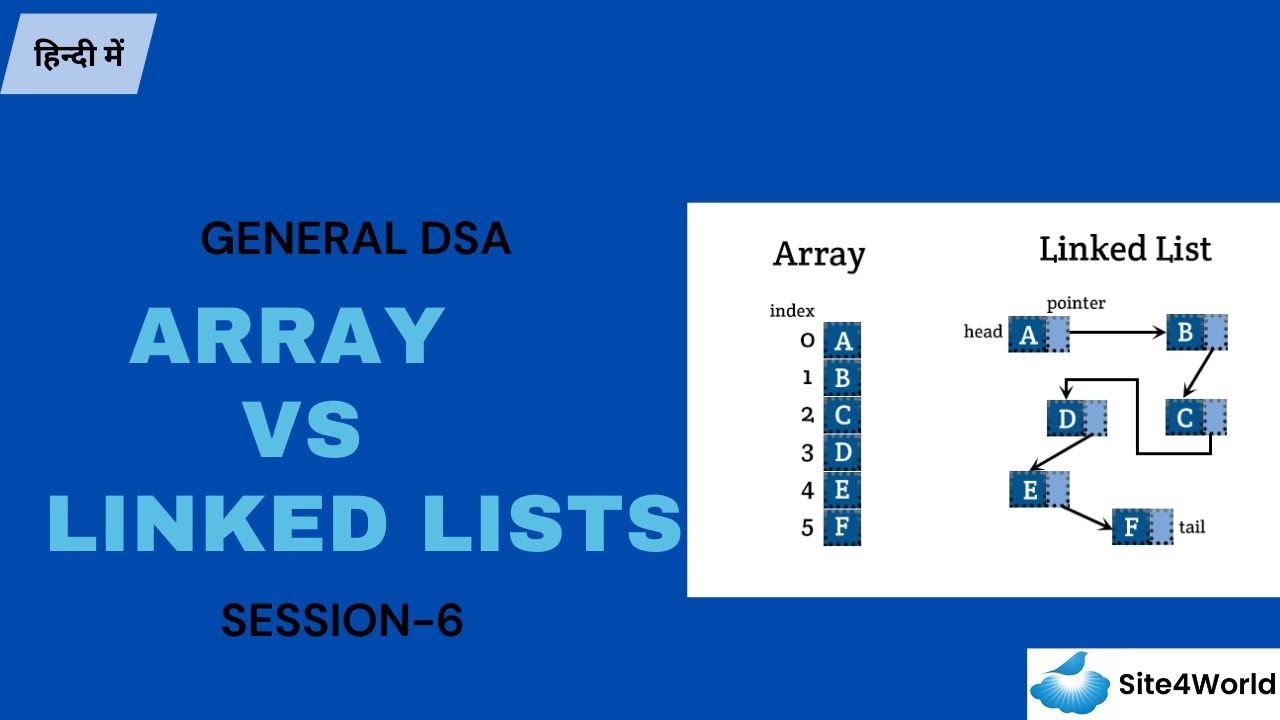 General DSA Session 6 : Array vs Linked Lists - YouTube