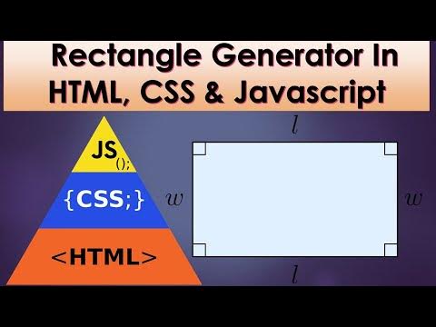 Rectangle Generator In HTML, CSS & JS | HTML, CSS & JS Tutorial - YouTube