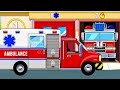 Мультики про машинки - Развивающие мультфильмы для детей - пожарная машина - скорая помощь.