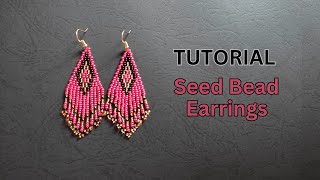 DIY Seed Bead Earrings with Fringes, Beading tutorial for Beaded Earrings