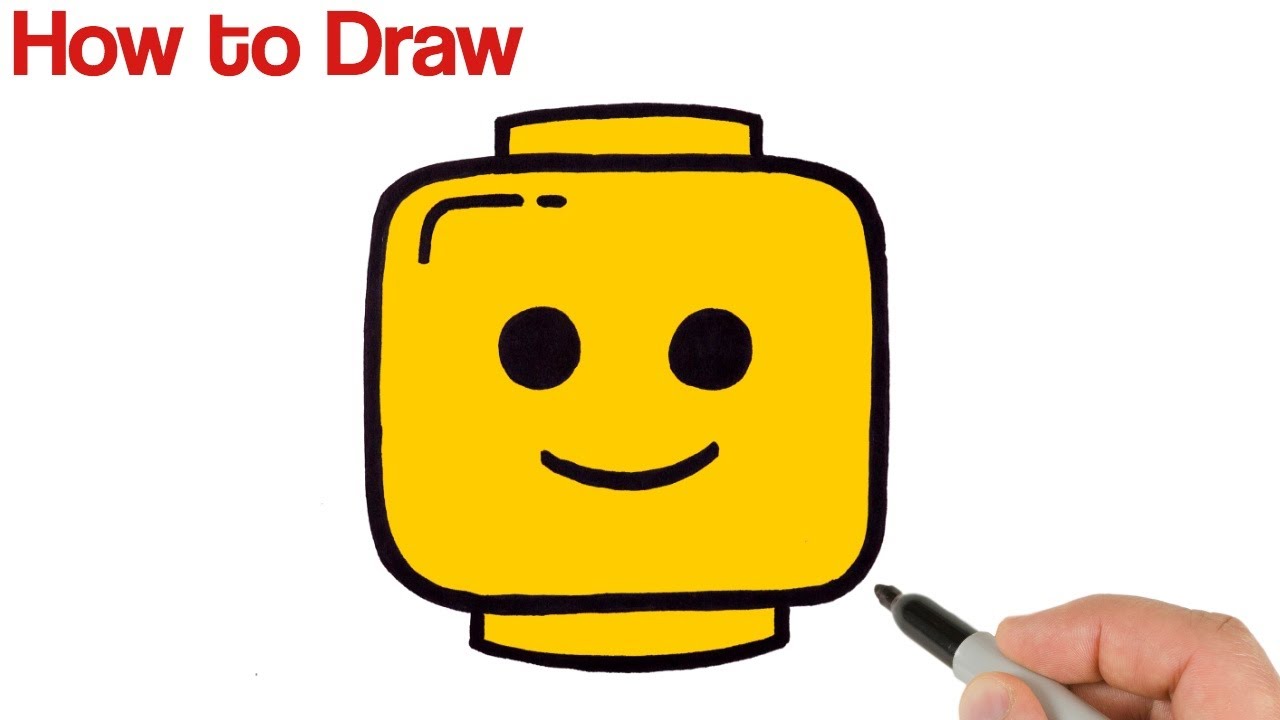 How to Draw Lego Head Easy YouTube