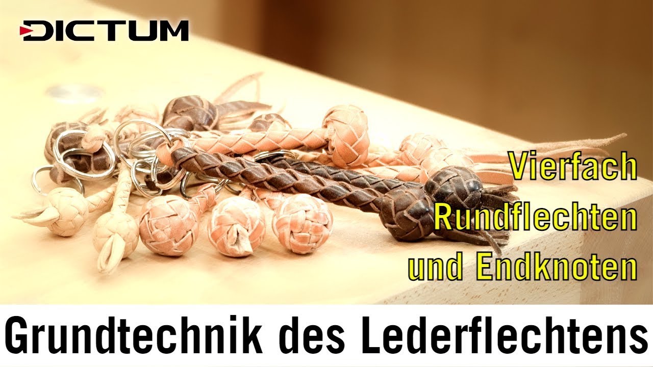 Leder rundflechten - Grundtechniken inkl. Endknoten »Kronenknoten«